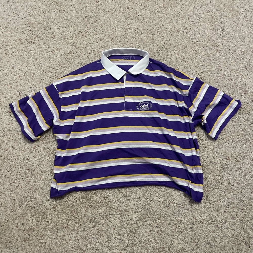Cropped Boohooman Skater Polo Shirt